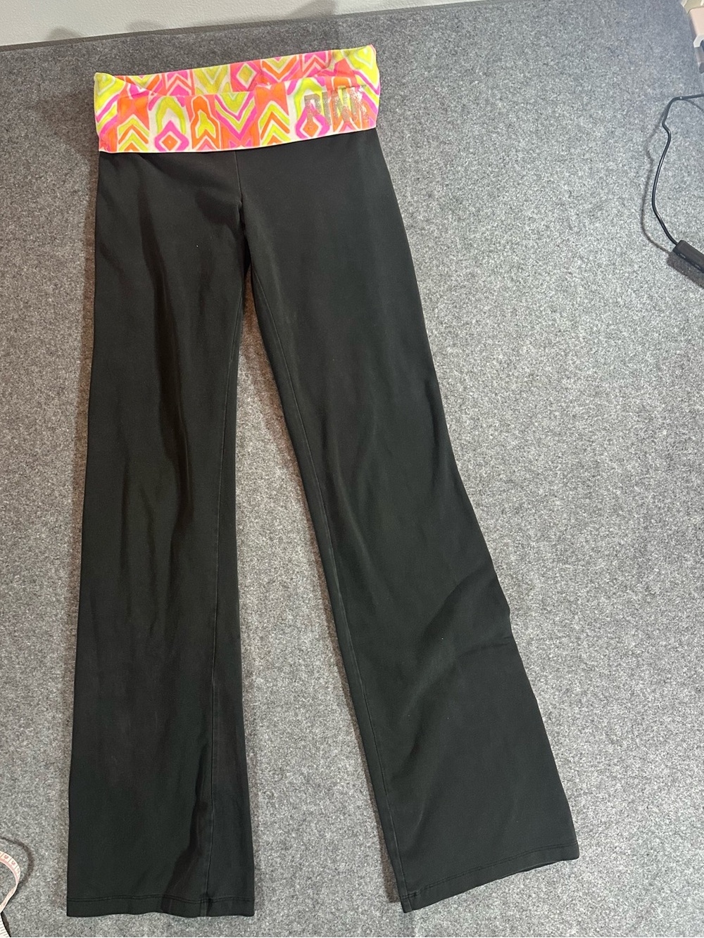 Vintage PINK fold over Yoga pants